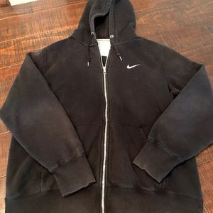 Men's Black NIKE Zipped Up Hooded Jacket (XL)